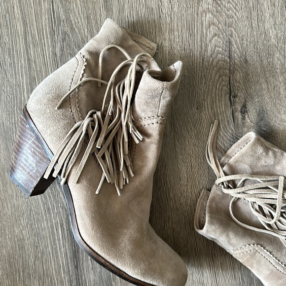 Sam Edelman Suede Fringe Booties - Picture 12 of 15